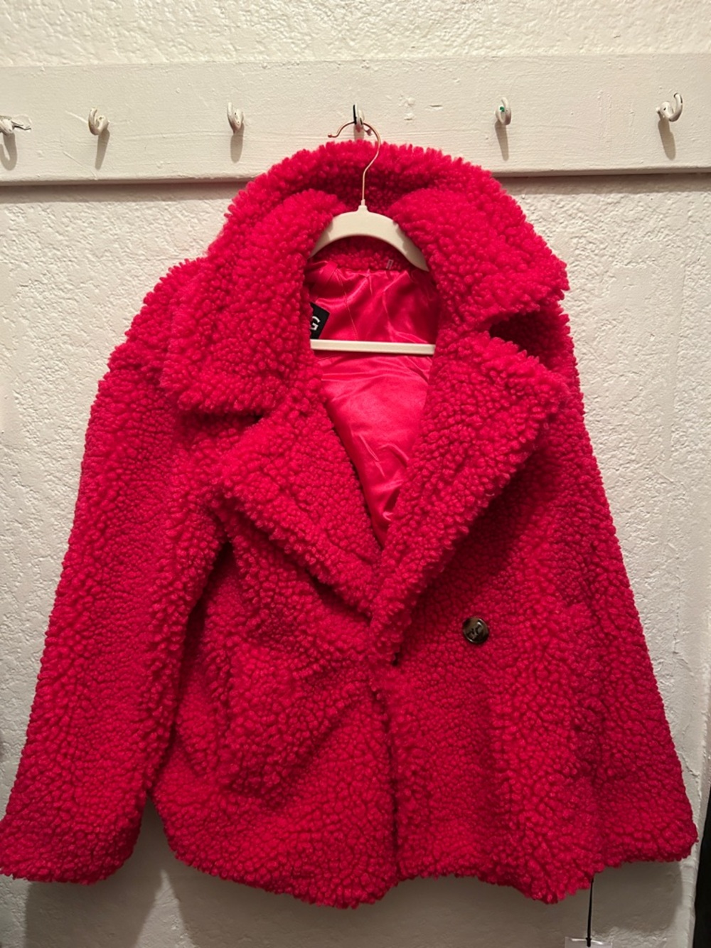 UGG Hot Pink Teddy Peacoat